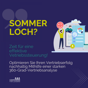 Read more about the article Sommerloch? Zeit für eine effektive Vertriebssteuerung